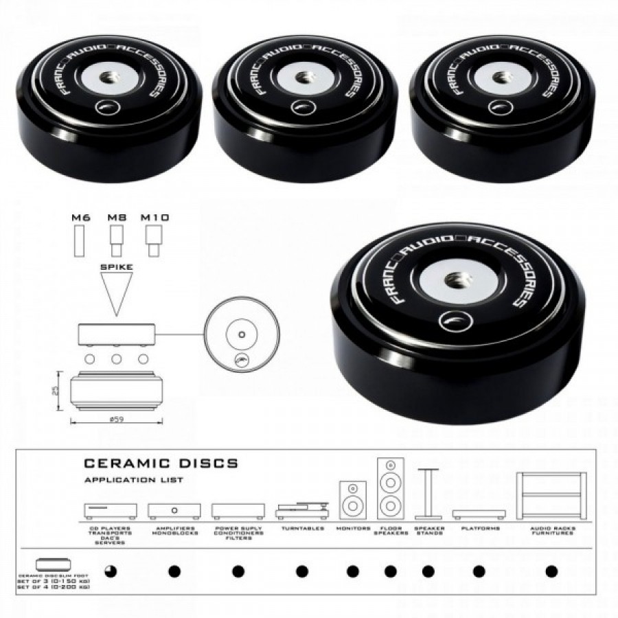 Franc Audio Accessories Ceramic Disc Slim Foot