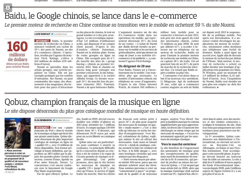 Qobuz, champion français de la musique en ligne: quelques infos