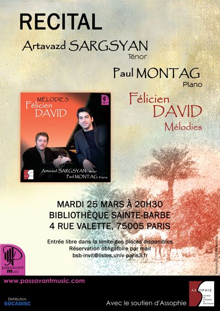 Affiche  Félicien David EMAIL CORRIGE
