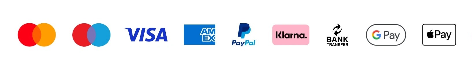 Accepted payment methods